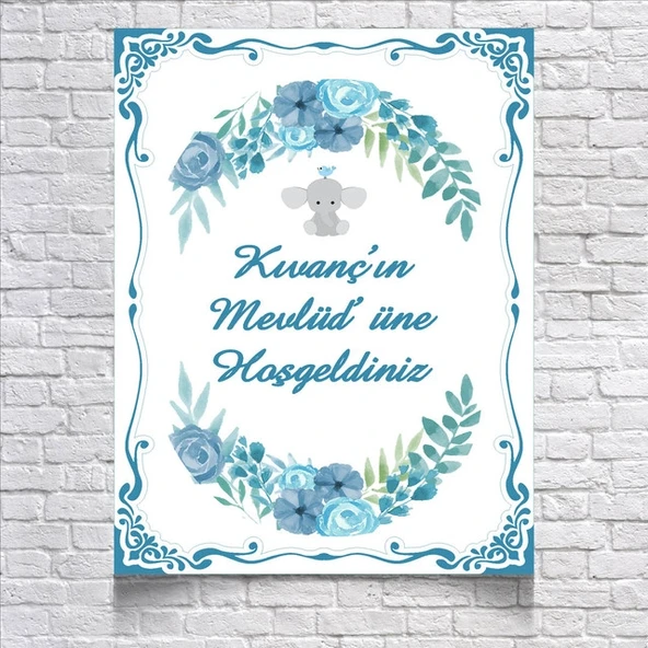Fil Temalı Mevlüd Afişi  100x150 Cm ürün görseli 1