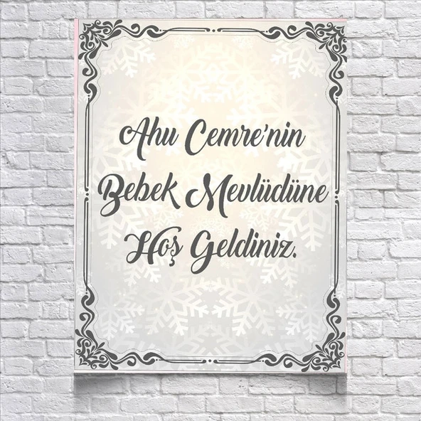 Kar Temalı Mevlüd Afişi 70x100 Cm ürün görseli 1