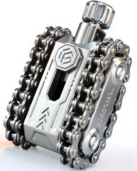 EDC yeni nesil stres çarkı: Zincir mekanizmalı Tank Fidget (Silver) ürün görseli 1