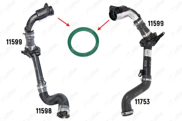 TURBO BORUSU CONTASI KANGOO-MEGANE III-FLUENCE 1.5 DCİ K9K ürün görseli 1