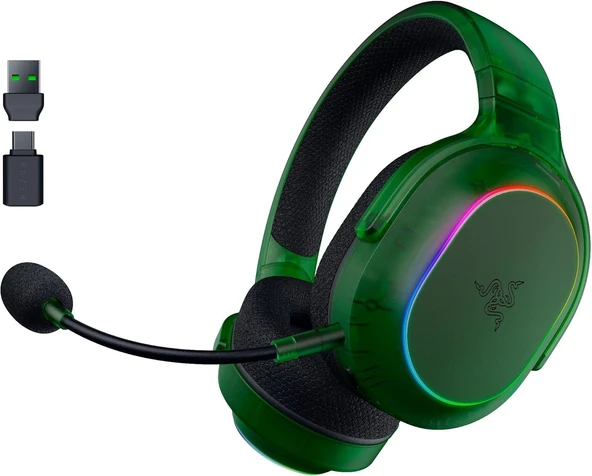 Razer Barracuda X Phantom Green Edition - Kablosuz Çoklu Platform Oyun Kulaklığı (285G, Triforce 40M ürün görseli 1