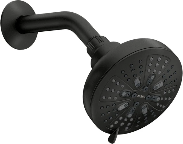 Moen 200W0Bl Hydro Energetix Sekiz Fonksiyonlu 12,7 Cm Çap Sprey Başlığı Standart, Mat Siyah ürün görseli 1