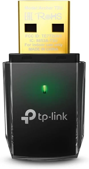 Tp-Link Archer T2U Ac600 600 Mbps Dualband Usb Wireless Adaptör ürün görseli 1