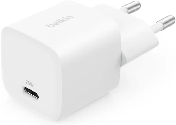 Belkin Boostcharge Usb-C 25 W Pd 3.0 Pps Hızlı Şarj Cihazı, Beyaz ürün görseli 1