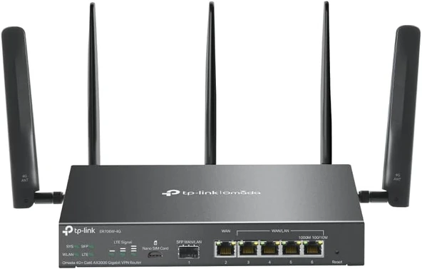 Tp-Link Er706W-4G, Omada 4G+ Cat6 Ax3000 Gigabit Vpn Router ürün görseli 1
