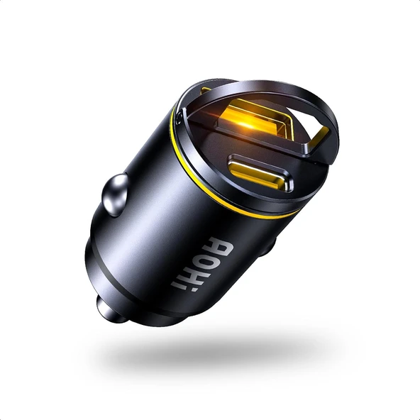 Aohi Superauto Araç İçi Şarjı, 2 Portlu Pd 45W Type-C Ve Usb-A Girişli, Usb 30W Hızlı Şarj Çakmaklık ürün görseli 1
