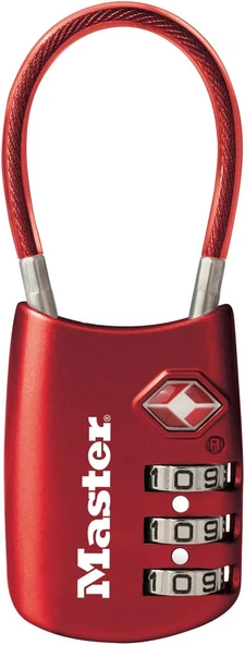 Master Lock 4688D Set Your Own Combination Tsa Onaylı Bagaj Kilidi, 1 Paket, Kırmızı ürün görseli 1