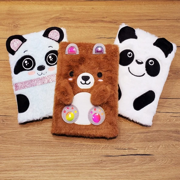 Panda Tasarımlı Peluş Defter ürün görseli 1