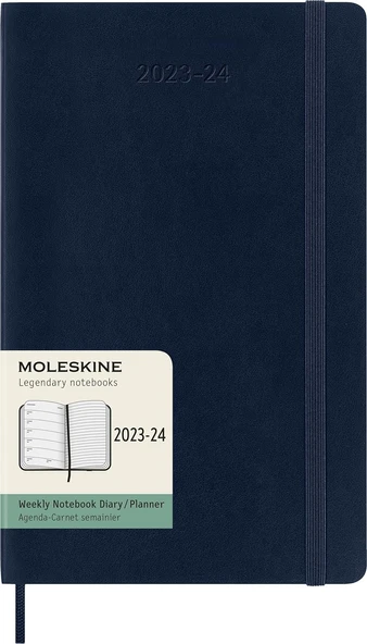 Moleskine 2023-2024 Haftalık Planlayıcı, 18 M, Büyük, Safir Mavisi, Yumuşak Kapak (5 X 8,25) ürün görseli 1