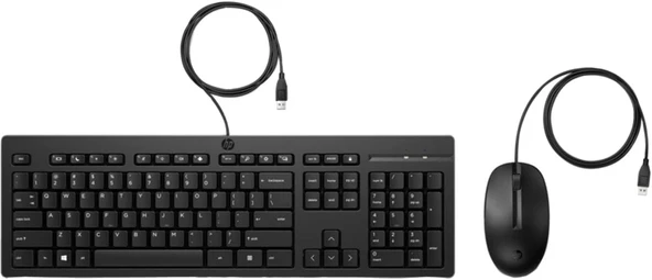 Hp 225 286J4Aa Kablolu İngilizce Q Klavye Mouse Seti ürün görseli 1