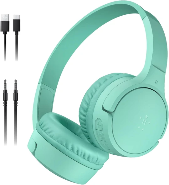 Belkin Soundform Mini Çocuk Kablosuz Kulaklık – Dahili Mikrofon, 30 Saat Çalma, Eğlenceli Çıkartmala ürün görseli 1
