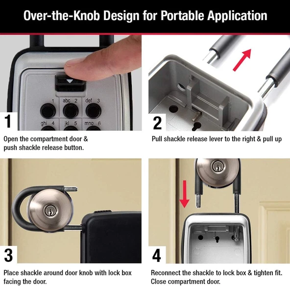 Master Lock 5422D Push Button Taşınabilir Key Safe By Master Lock - Resim 3