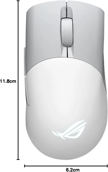 Asus P709 Rog Keris Rgb White Wireless Aimpoint Gaming Mouse - Resim 5
