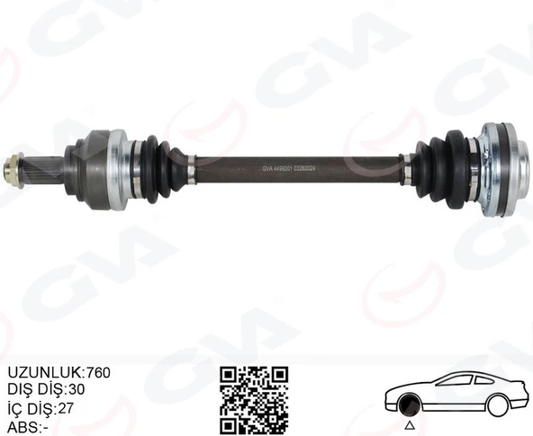 KOMPLE AKS ARKA SOL BMW E81 E82 E87 E88 E90 E91 E92 E93 600MM DİŞ 30 ürün görseli 1