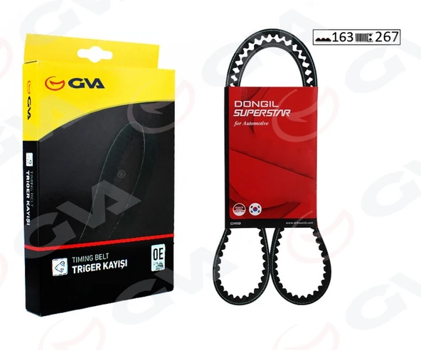 TRİGER KAYIŞI 163x267 AVENSIS 2.0 İ 97-03 -CAMRY 2.2 İ 91-01 -CARINA 2.0 İ 87-97 -RAV4 2.0 İ 9 ürün görseli 1