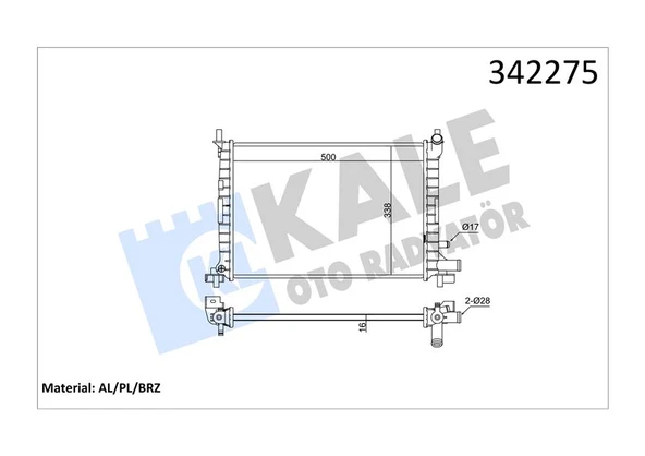 RADYATOR AC FIESTA 1.3 CVH 96 01 ürün görseli 1