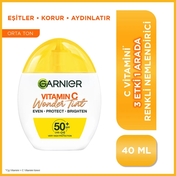Garnier C Vitamini* 3 Etki 1 Arada Renkli Nemlendirici - Orta Ton ürün görseli 1