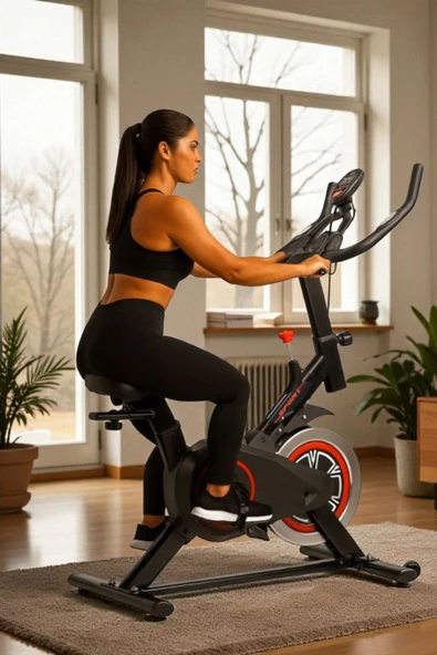 XV15 Esential Profesyonel Spinning Bike Kondisyon Bisikleti Ve Kondisyon Aleti Siyah ürün görseli 1