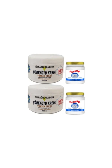 Çörek Otu Kremi XL Boy  2x200 ml+Snow Kitten 2x50 ml Menthol Balm ürün görseli 1