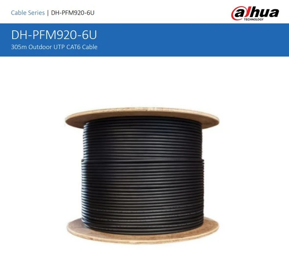 DAHUA  DH-PFM920-6UN UTP DIS ORTAM CAT6 BAKIR KABLO ürün görseli 1