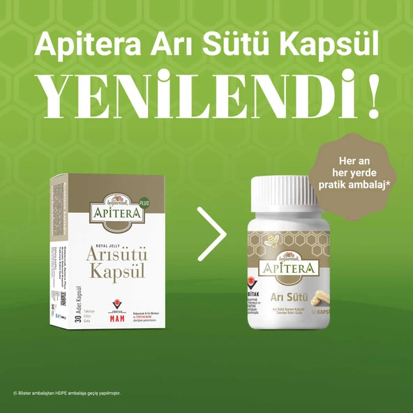 Apitera Arı Sütü Bitkisel 30 Kapsül - Resim 2
