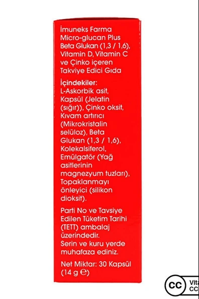 Imuneks Micro-glucan Plus 30 Kapsül - Resim 4