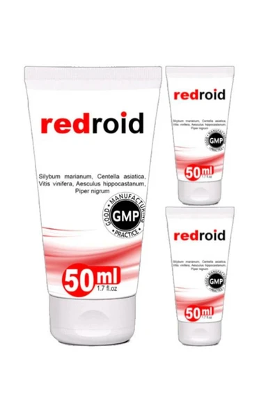 Redroıd  Doğal Özel Masaj Bakım Kremi 50 ml x 3 adet ürün görseli 1