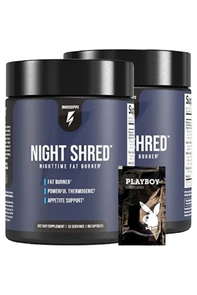 Süper Innosupps 2li Night Shred Nighttime Fat Burner 60 Caps + 1 Hediyeli Jel ürün görseli 1