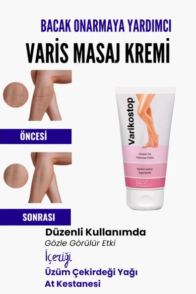 Süper Var.is Bölgesi Için Bacak Onarmaya Yardımcı Ve Besleyici Varikostop Masaj Kremi 200 ml ürün görseli 1