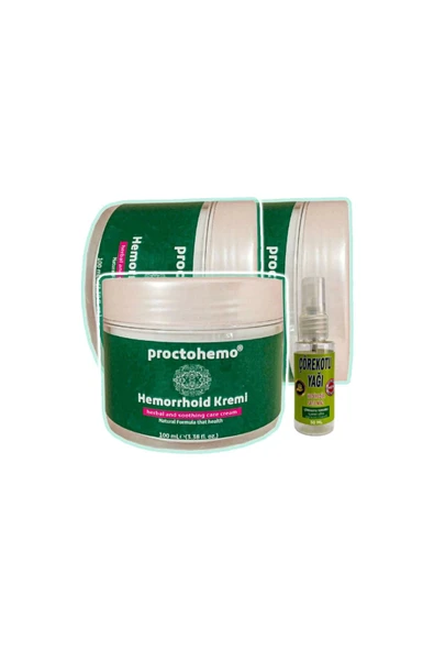 Süper Proctohemo Rahatlatıcı Masaj Bakım Kremi 3x100 ml+30 ml Çörek Otu  Yağ ile ürün görseli 1