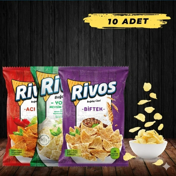 Rivos Buğday Cipsi Karma 56 Gr*10 Adet ürün görseli 1