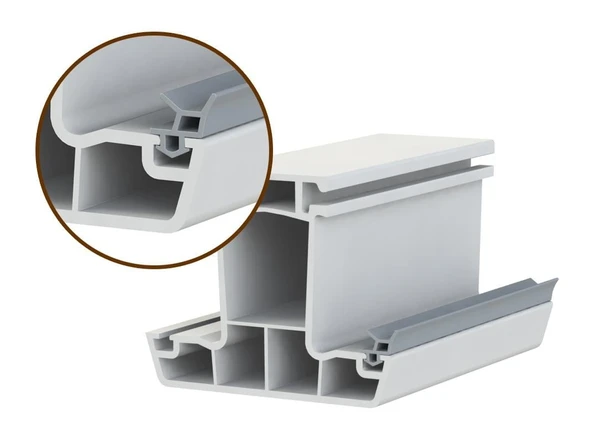 Contacall Kalın fitil PVC Kapı Pencere Contası Pvc Doğrama Fitili Kalın Model 7 mm 25 Metre Gri UK03 ürün görseli 1