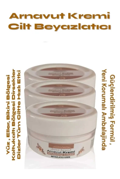 Three Brand Whitening Cream Arnavut Kremi 100 ml Aklık Kremi x 3 Adet ürün görseli 1