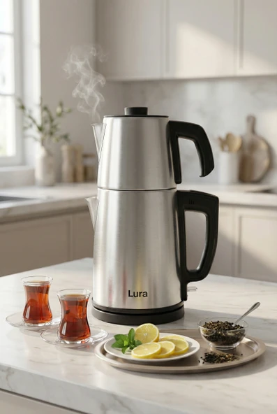 Lura Çay Makinesi ve Kettle Çelik 1736 ürün görseli 1