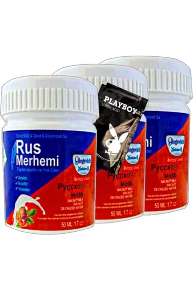 Süper Rus Merhemi Glegnid Blue Tüy Kremi Rus Merhemi 3lü X 50 Ml + Yanında Jel ürün görseli 1
