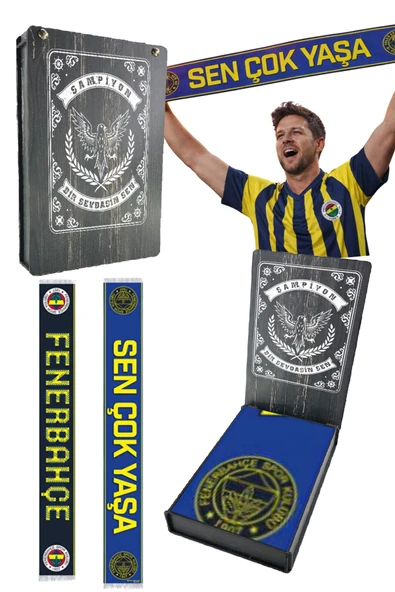 Fenerbahçe UNISEX SEN ÇOK YAŞA ŞAL LAZER KUTU HEDİYELİ ürün görseli 1
