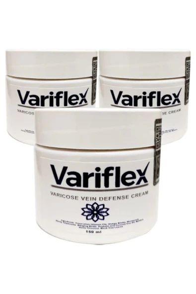 Variflex  3 Adet 150 ml Varicosel Cream Büyük Boy Bacak Kremi ürün görseli 1