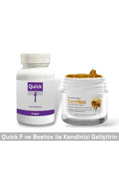 Süper Quick F Destekleyici 15'li + Bee Tox Arı Zehri Kırışıklık Önleyici Krem ürün görseli 1