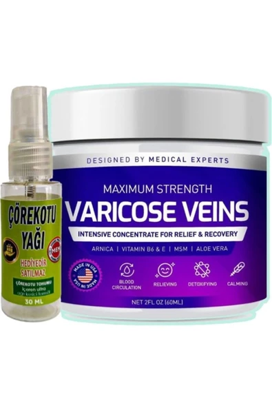 Süper Pharmapulse Varicose Veins Purple Bakım Kremi 100 ml + Çörek Otu Yağı 30 ml ürün görseli 1