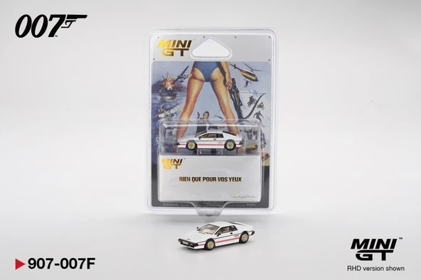 Mini GT 907 BL Lotus Esprit Turbo White "Sadece Gözleriniz İçin" 1/64 Model Araba ürün görseli 1