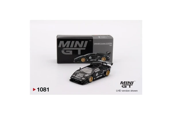 Mini GT 1081 BL Lamborghini Countach LB-WORKS Siyah 1/64 Model Araba ürün görseli 1