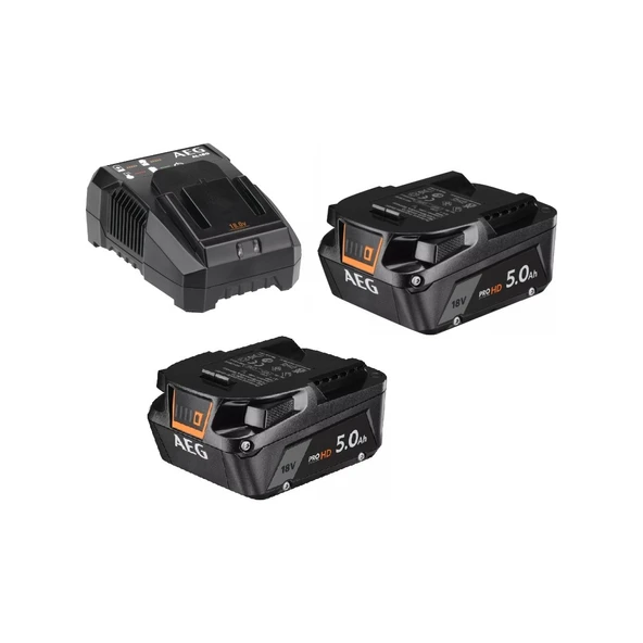 AEG SET LL1850SHD 2x5 Ah Yedek Akü + Şarj Cihazı ürün görseli 1