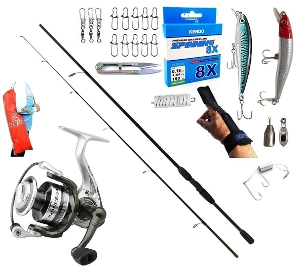 Dam Quick Impressa 4000 240cm 20-40gr Remixon Double Black Rapala Maket Balık Spin Olta Takımı Seti ürün görseli 1