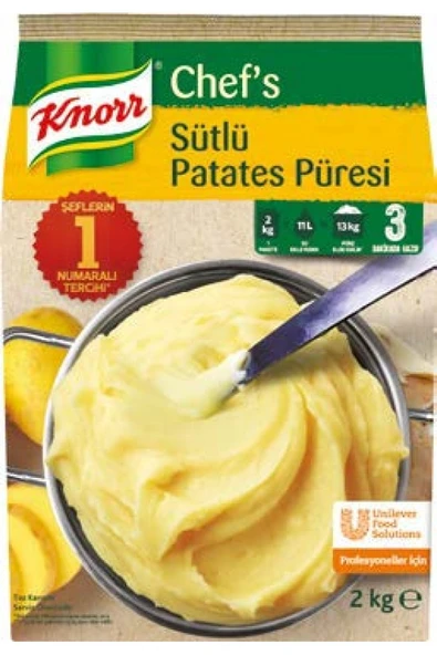 Knorr Chef’s Sütlü Patates Püresi 2 KG Profesyonel Kullanım ürün görseli 1