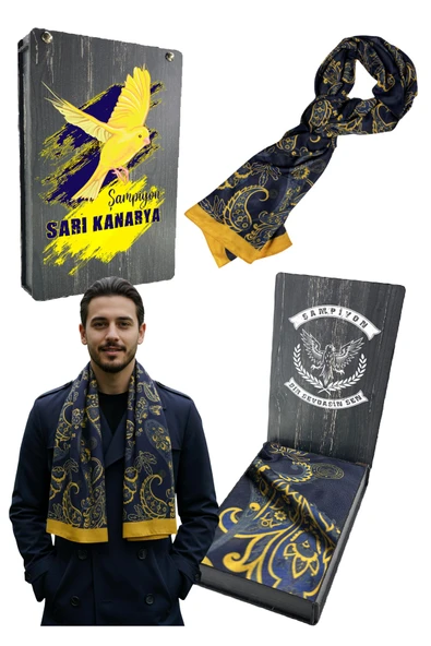 Fenerbahçe Saadettin Saran Desenli Kaşkol UV Kutu Hediyeli ürün görseli 1