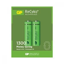 GP RECYKO 1300mAh AA ŞARJLI KALEM PİL 132C133  2Lİ KART (5433) ürün görseli 1