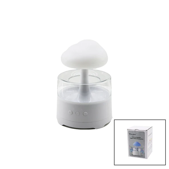 YAĞMUR BULUTU - BT SPEKAER HOPARLÖR 300ML USB ŞARJLI - RENKLİ LEDLİ IŞIK - KUMANDALI HAVA NEMLENDİRİCİ BUHAR MAKİNE - KOKU GİDERİCİ (5433) ürün görseli 1