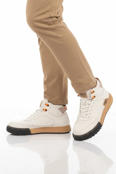 MARCOMEN Beyaz Hakiki Deri Bağcıklı Erkek Sneaker 152-18111 M ürün görseli 1