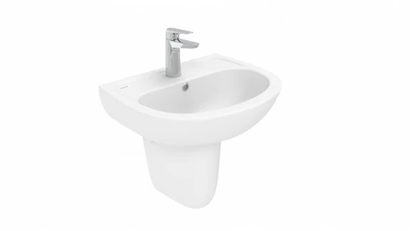 Creavit TP150 Oval Lavabo 50 cm - Beyaz - Resim 2