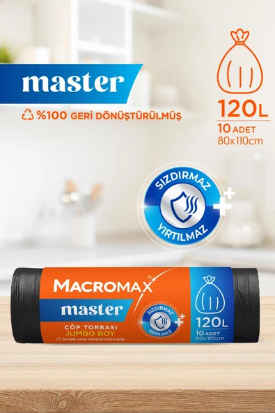 MACROMAX Çöp Torbası Jumbo Boy 10'lu x 4 Adet - Resim 3